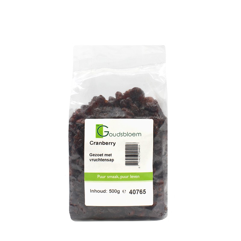 De Goudsbloem Cranberry gezoet vruchtsap 500 gram