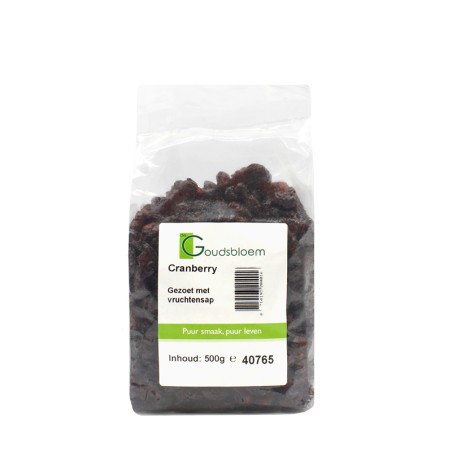 De Goudsbloem Cranberry gezoet vruchtsap 500 gram