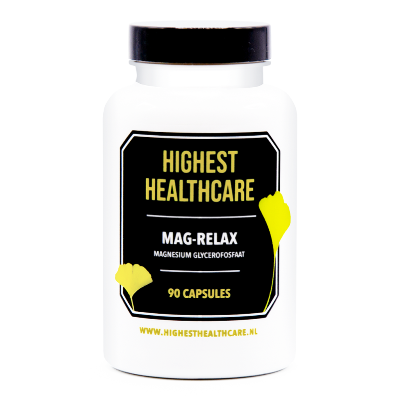 Highest Healthcare Mag-Relax met Magnesiumglycerofosfaat 90 capsules Highest Healthcare Mag-Relax met Magnesiumglycerofosfaat 90 capsules