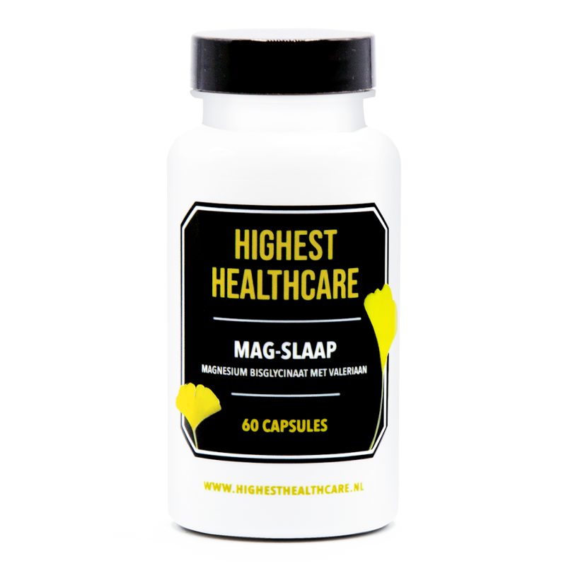 Highest Healthcare Mag-Slaap Magnesium bisglycinaat met valeriaan 60cp Highest Healthcare Mag-Slaap Magnesium bisglycinaat met valeriaan 60cp