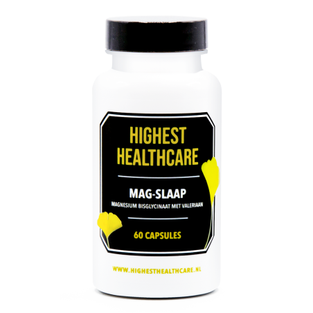Highest Healthcare Mag-Slaap Magnesium bisglycinaat met valeriaan 60cp