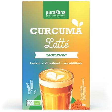 Purasana latte curcuma 6x10g bio