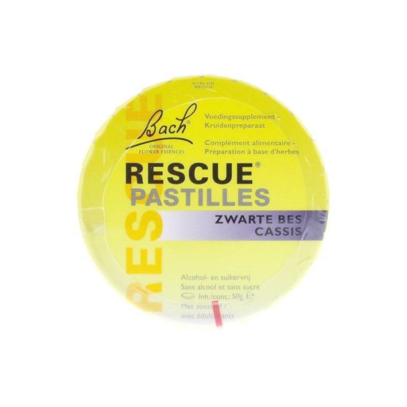Bach Rescue pastilles zwarte bes 50 gram