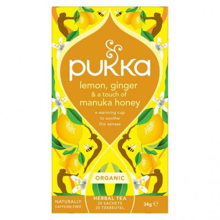 Pukka lemon ginger touch man hon bio