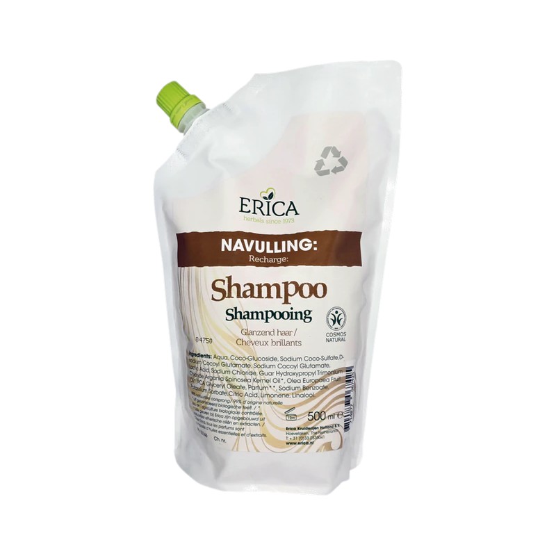 Erica Cosmos Shampoo Glanzend Haar Navulling zak 500 ml