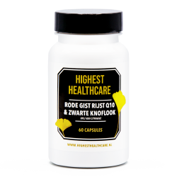 Highest Healthcare Rode Gist Rijst Q10 & Zwarte Knoflook 60cp