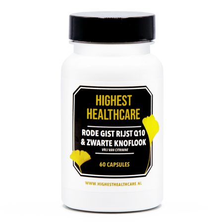 Highest Healthcare Rode Gist Rijst Q10 & Zwarte Knoflook 60cp