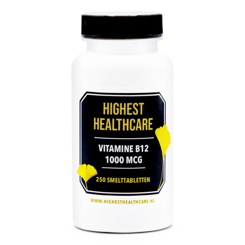 Highest Healthcare Vitamine B12 1000 mcg 250 smelttabletten Highest Healthcare Vitamine B12 1000 mcg 250 smelttabletten