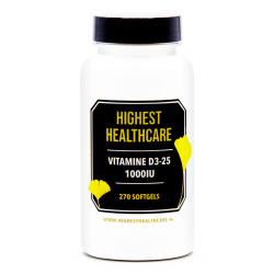 Highest Healthcare Vitamine D3 25 1000iu 270 softgels