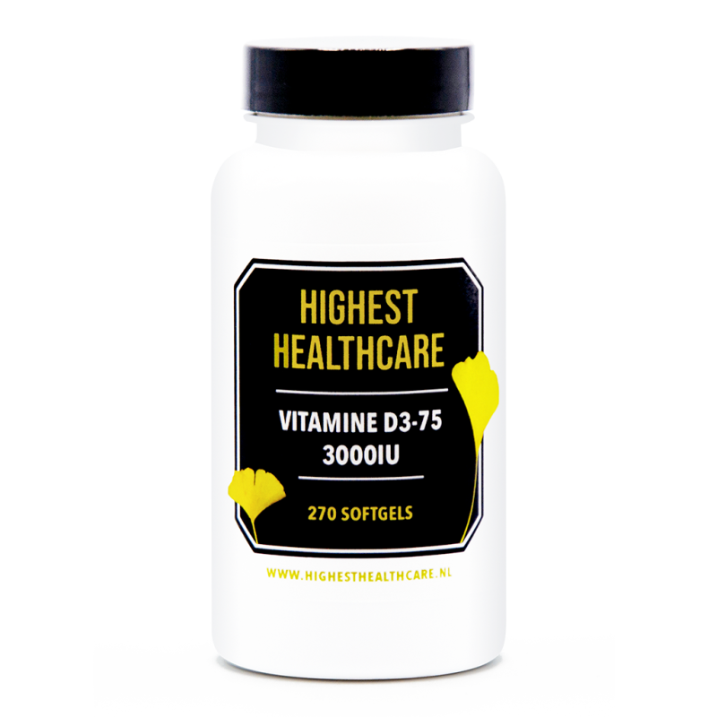 Highest Healthcare Vitamine D3 75 3000IU 270 softgels Highest Healthcare Vitamine D3 75 3000IU 270 softgels