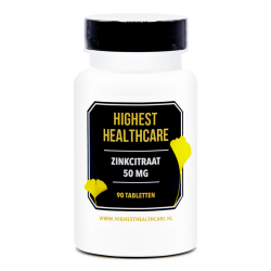 Highest Healthcare Zink citraat 50 mg 90 tabletten