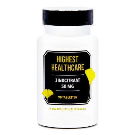 Highest Healthcare Zink citraat 50 mg 90 tabletten