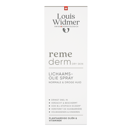 Louis Widmer Remederm Dry Skin Lichaamsolie Spray licht geparfumeerd 150 ml