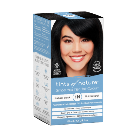 Tints of nature Permanente haarkleuringen 1N zwart