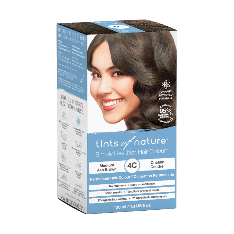 Tints of nature Permanente haarkleuringen 4C midden asbruin