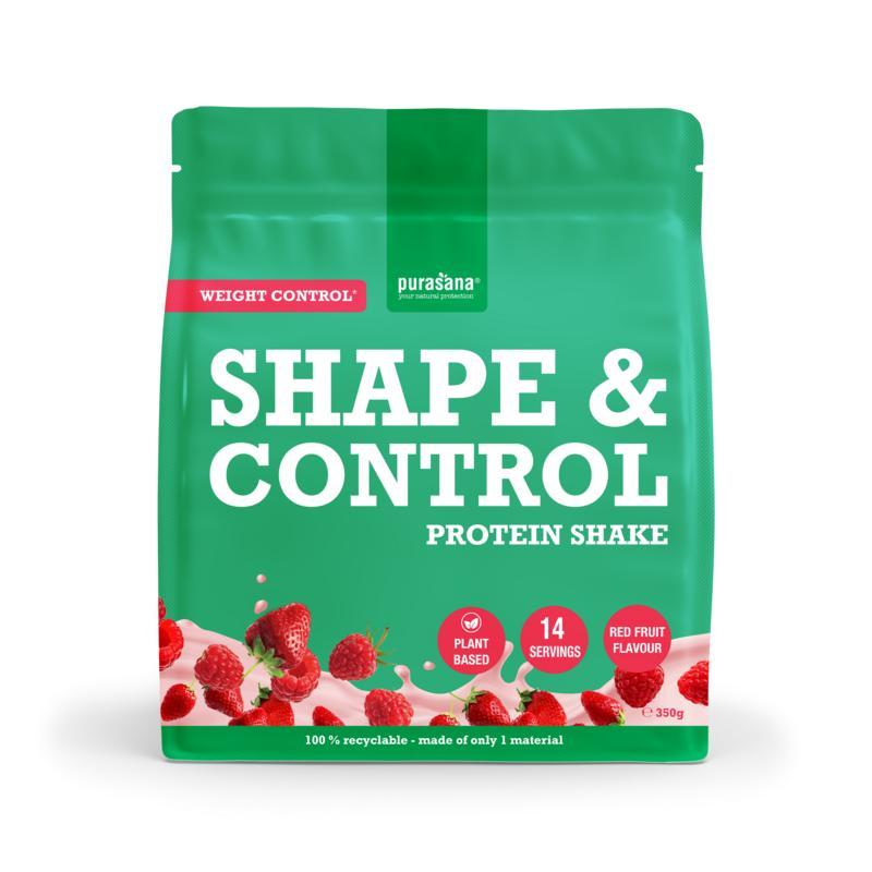 Purasana Shape & Control Proteïneshake - Rode Vruchten 350 gram