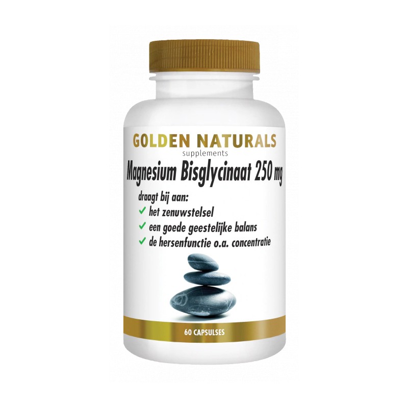 Golden Naturals Magnesium Bisglycinaat 250 mg 60 vega capsules