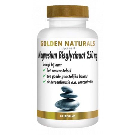Golden Naturals Magnesium Bisglycinaat 250 mg 60 vega capsules