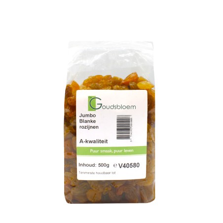 De Goudsbloem Rozijnen jumbo blank 500 gram