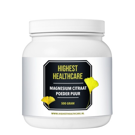 Highest Healthcare Magnesium Citraat Poeder Puur 500 gram