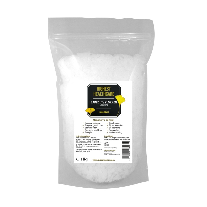 Highest Healthcare magnesiumvlokken 1 kg Highest Healthcare magnesiumvlokken 1 kg
