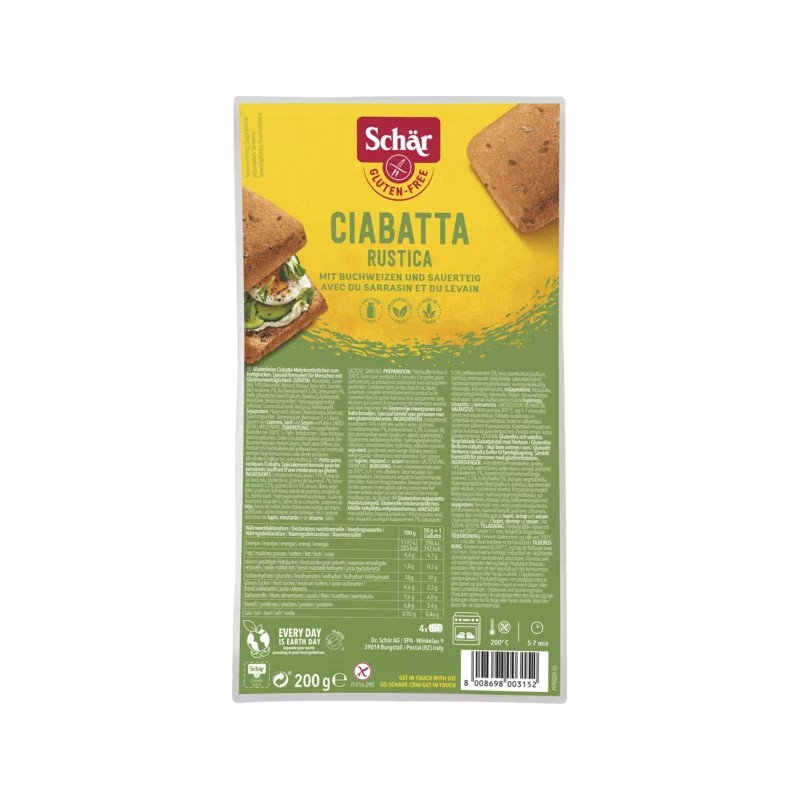 Schar Ciabatta Rustica 4 stuks