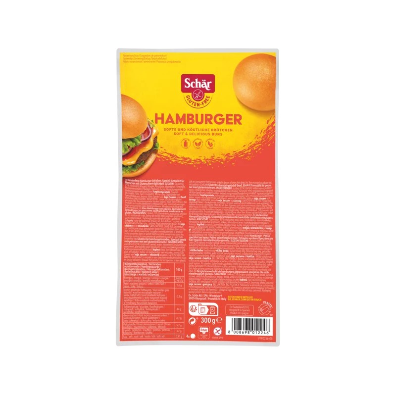 Schar Hamburgerbroodjes 4 stuks / 300 gram