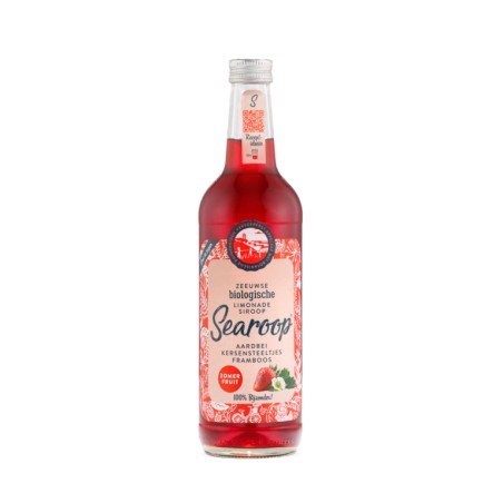 Searoop Zomerfruit Aardbei Framboos Kersensteeltjes Biologisch 500 ml
