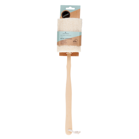 Source Balance Loofa-badborstel 41cm met houten steel en ophangkoord