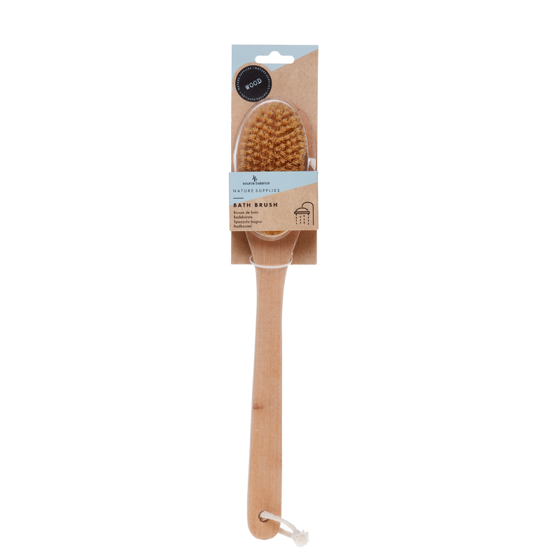 Source Balance Houten badborstel gemengd met nylon en sisal haar 1stuk