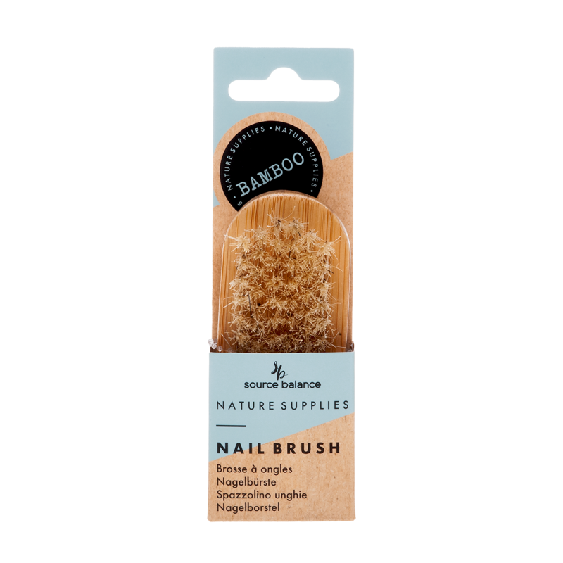 Bamboo nailbrush (nagelborstel) with genuine bristle, per stuk.