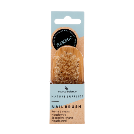Bamboo nailbrush (nagelborstel) with genuine bristle, per stuk.