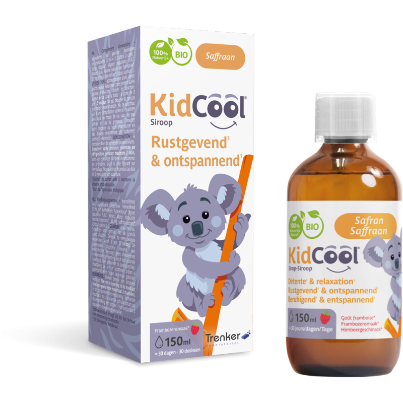 Trenker KidCool Siroop met frambozensmaak 150ml speciaal voor kinderen