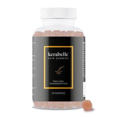 Kerabelle Keratine Hair Gummies met sinaasappelsmaak 60 stuks
