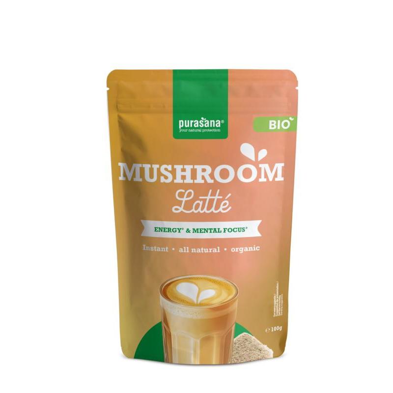 Purasana hot drinks mushroom latte bio