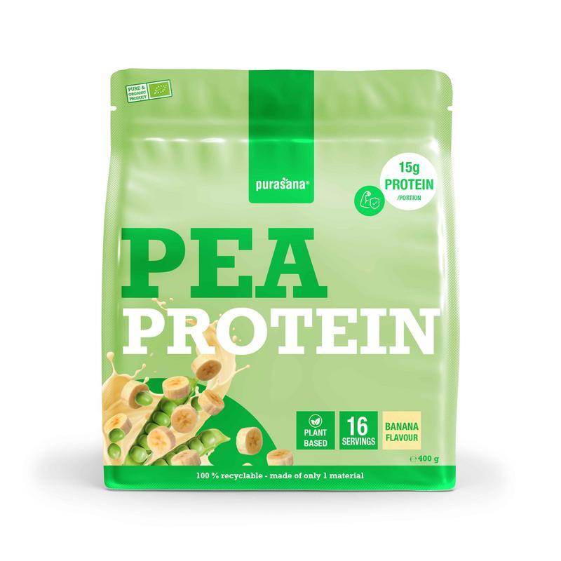 Purasana Vegan Proteïne Erwt - Banaan bio 400 gram