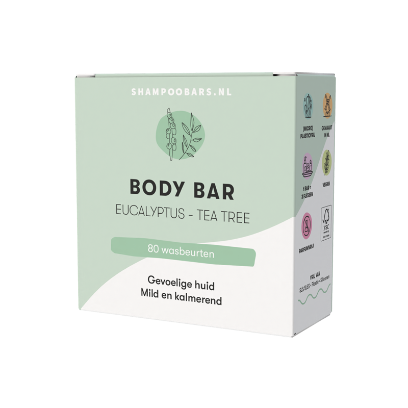 Shampoobars.nl Body Bar Eucalyptus & Tea Tree 60 gram