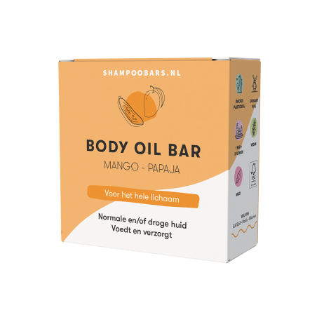 Shampoobars.nl Body Oil Bar Mango - Papaja 45 gram