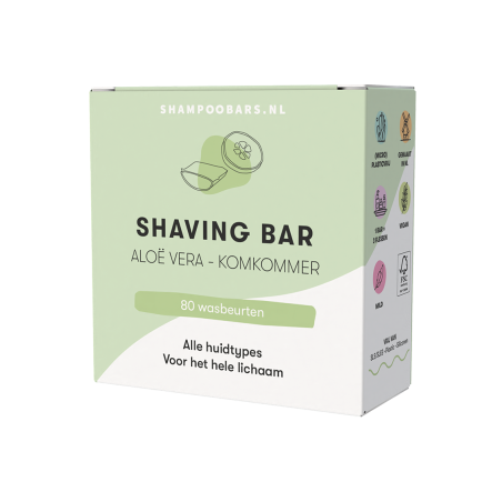 Shampoobars.nl Shaving Bar Aloe Vera & Komkommer 60 gram