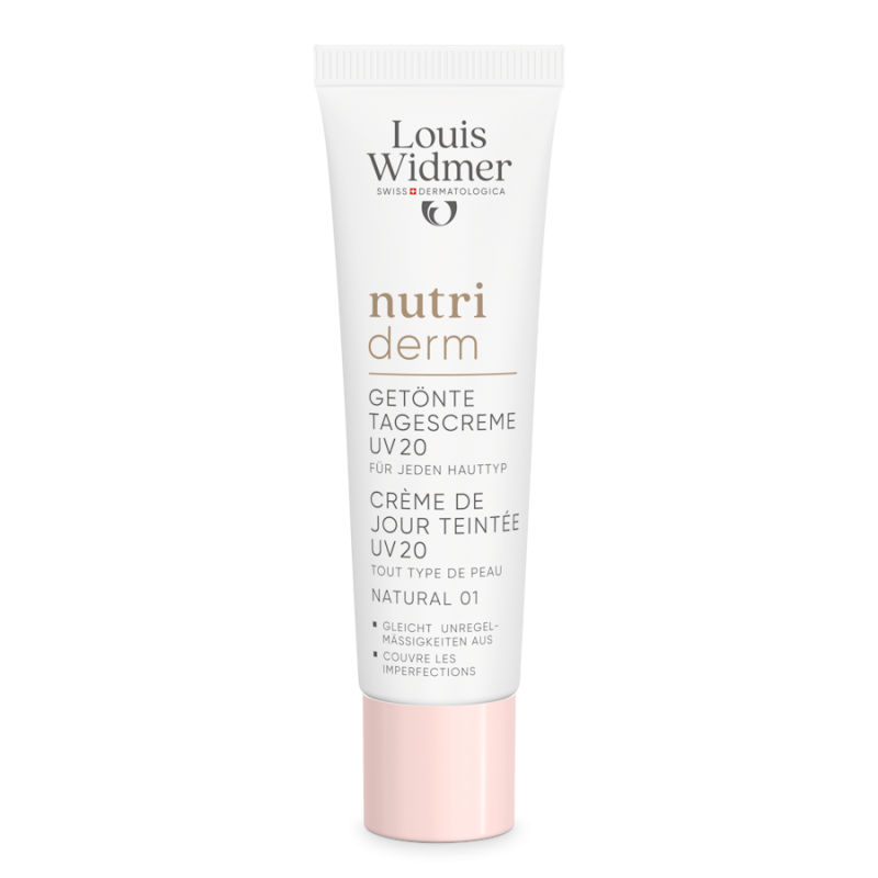 Louis Widmer Nutriderm Getinte Dagcrème UV20 Naturel 01 licht geparfumeerd 30ml