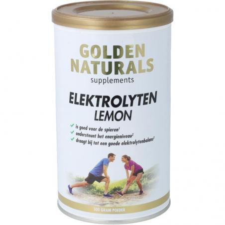 Golden Naturals elektrolyten lemon 300 gram