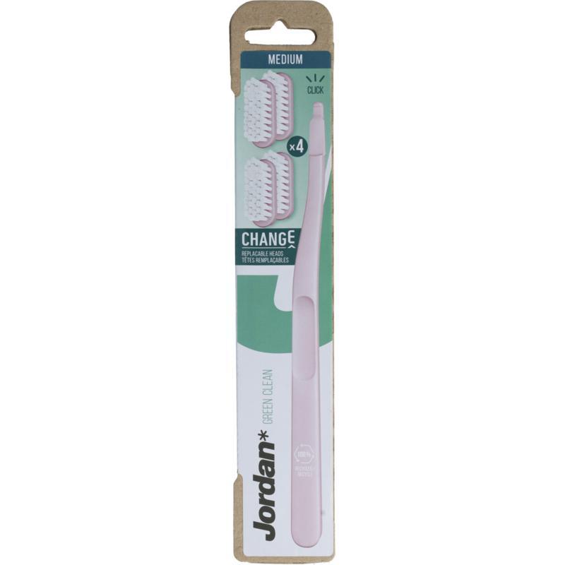 Jordan Tandenborstel Green Clean Change Medium 4-pack