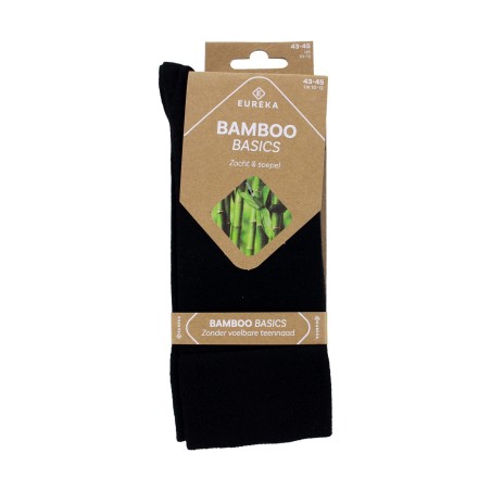 EUREKA Bamboo sok basis zwart 46-48