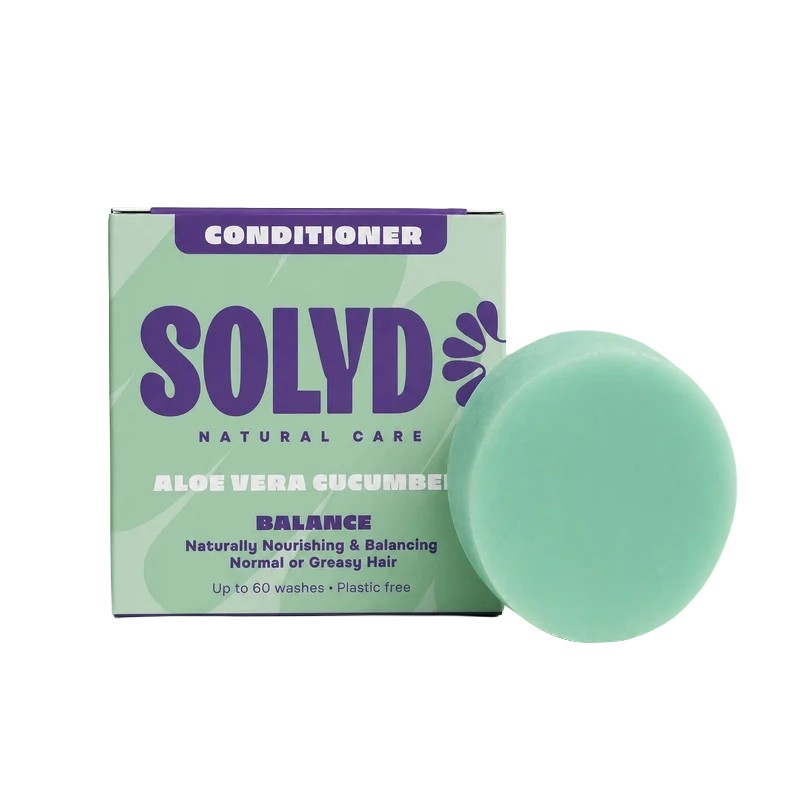 SOLYD Conditioner Bar Aloë Vera & Komkommer 60 wasbeurten 45gr