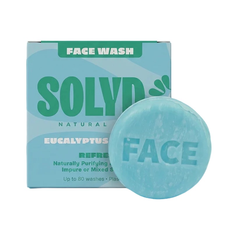 SOLYD Face Wash Bar Eucalyptus Tea Tree 80 wasbeurten 60 gram