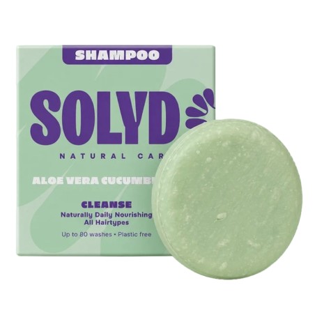 SOLYD Shampoo Bar Aloë Vera Komkommer 80 wasbeurten 60 gram