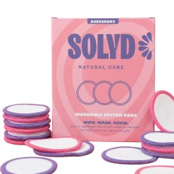 SOLYD Wasbare wattenschijfjes set van 16 stuks met waszakje 1 set