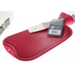 Kruik warm water zak cranberry dubbele rib