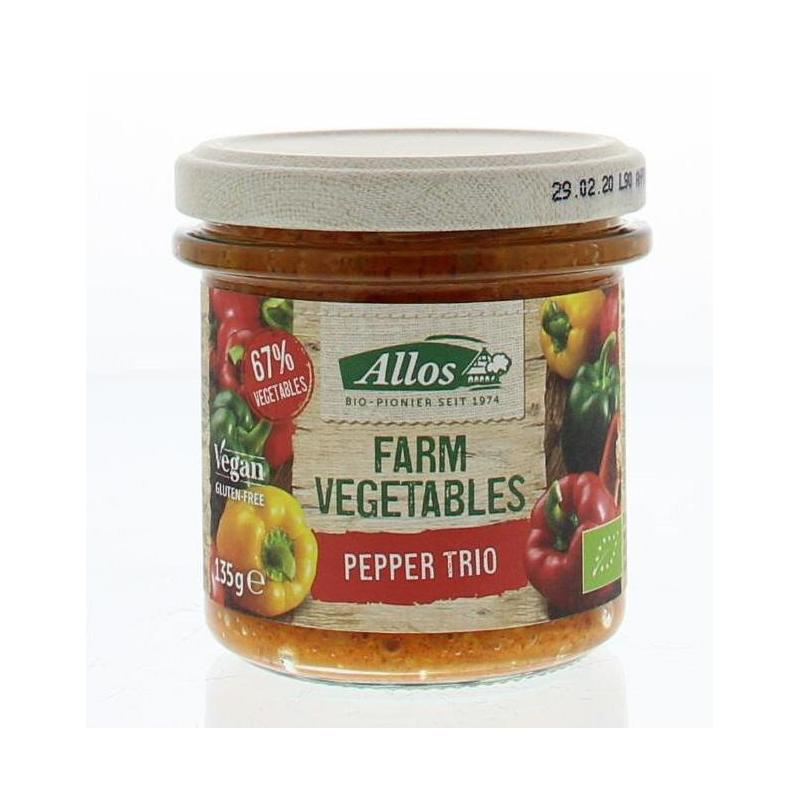 Farm vegetables pepper trio