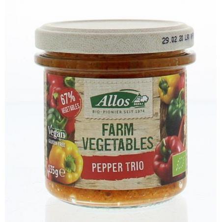 Farm vegetables pepper trio